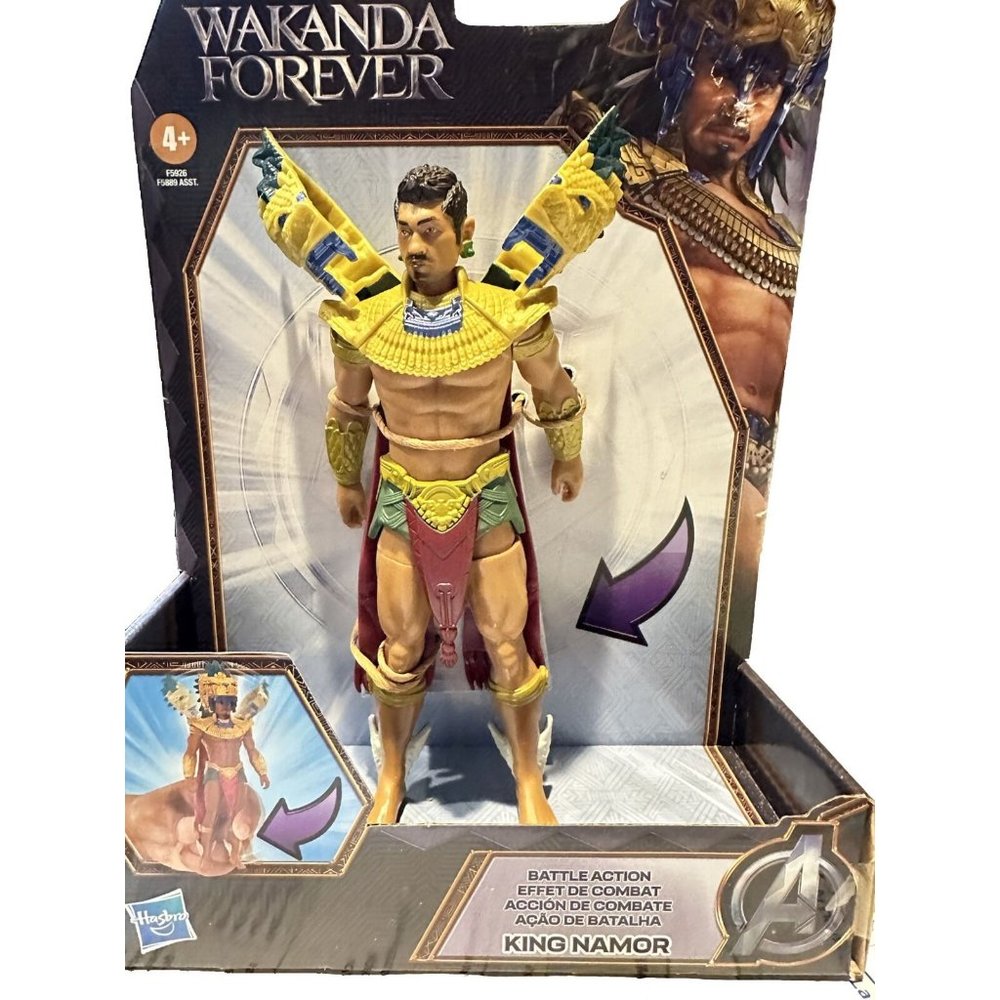 Marvel Studios Black Panther Wakanda Forever KING NAMOR Battle Action Hasbro